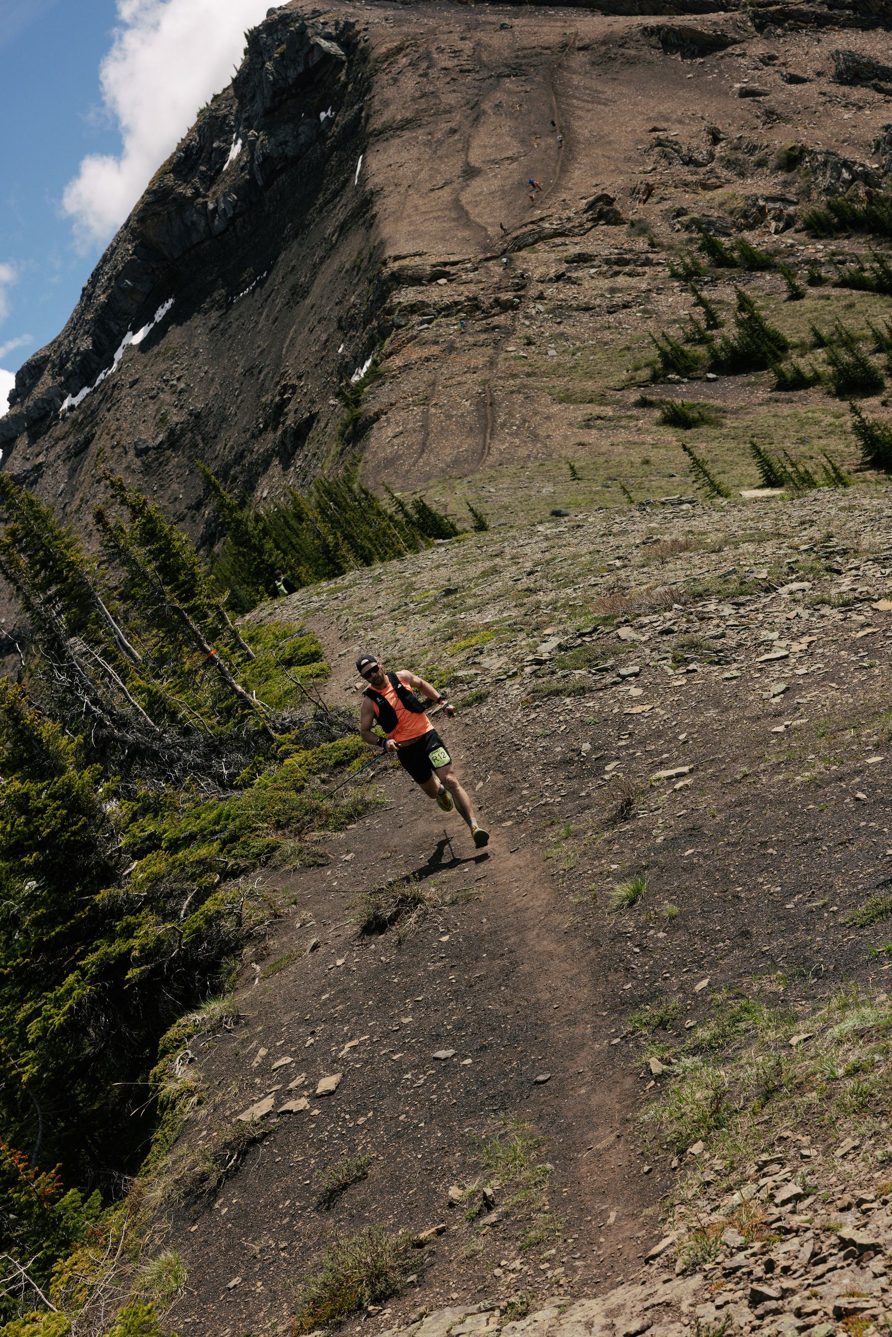 The 900 m pull up to Cap Ridge