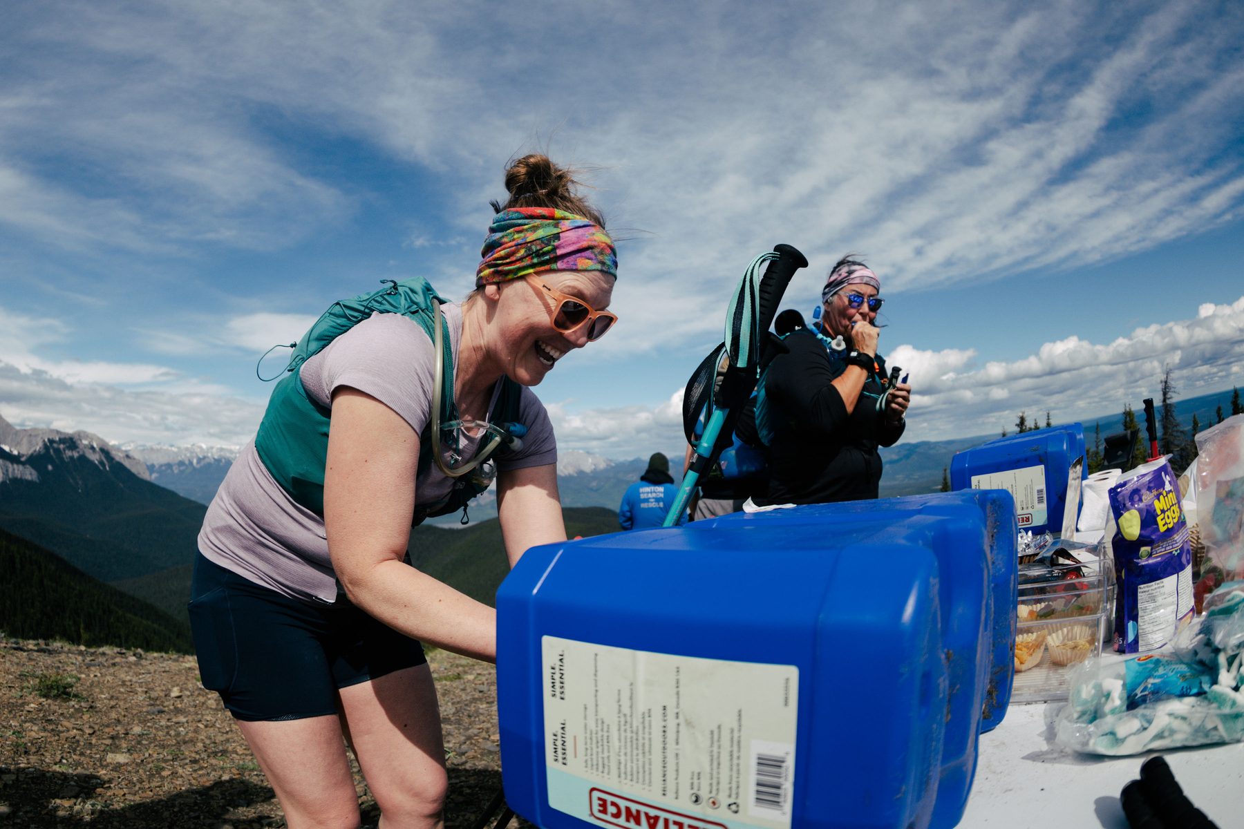 Carrying materials off the mountain